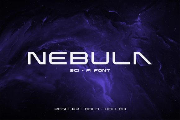 Nebula: A Futuristic Display Font for Sci-Fi Makers